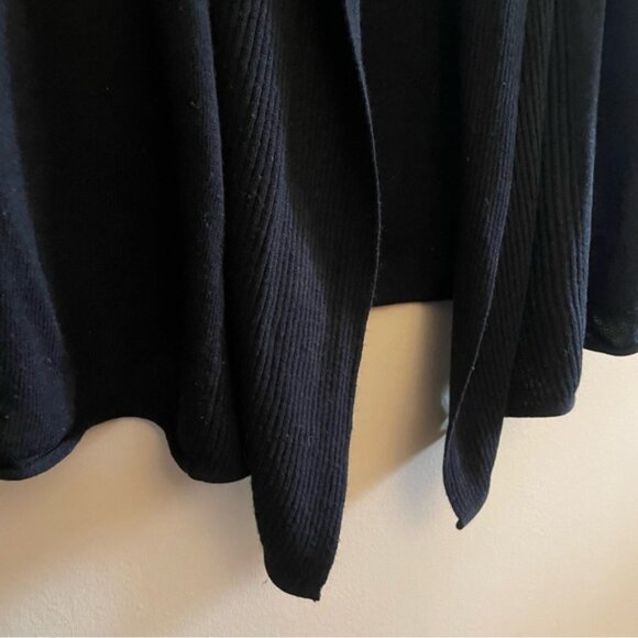 Y2K Suzy Shier Black Open Front Short Sleeve Knit Cardigan - Picture 6 of 12